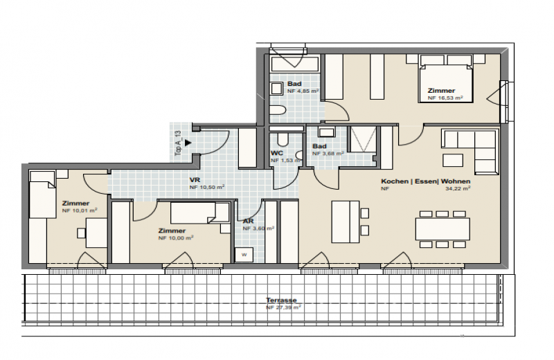 3 Schlafzimmer Schlafzimmer, ,2 BadezimmerBadezimmer,Wohnung,Vermietung,1593