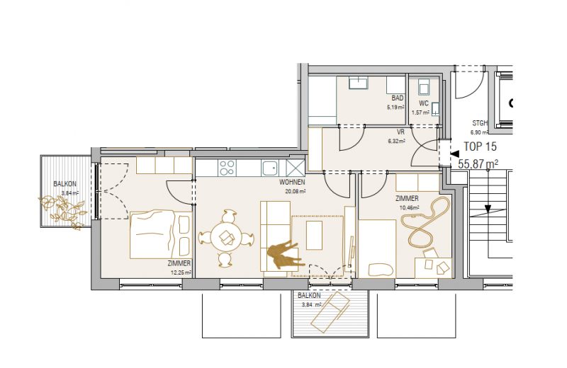 2 Schlafzimmer Schlafzimmer, ,1 BadBadezimmer,Wohnung,Verkauf,1620