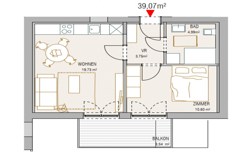 2 Schlafzimmer Schlafzimmer, ,1 BadBadezimmer,Wohnung,Verkauf,1654